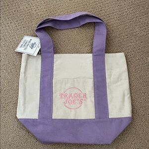 Trader Joe’s Mini Tote NWT lavender